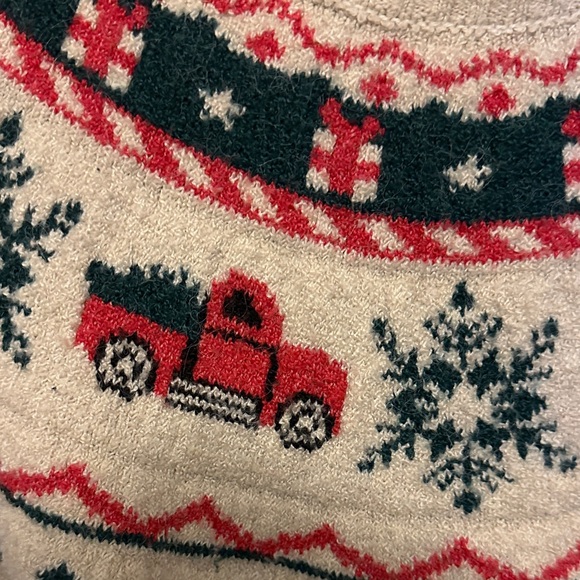 Maurices Beige Sweater with Red Truck Pattern - Picture 4 of 4
